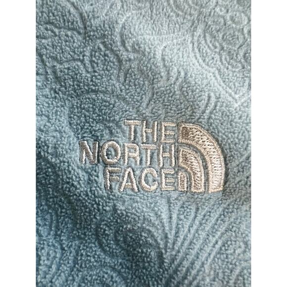 The North Face TKA 100 1/4 Zip Floral Jacket SIZE LARGE‎ Light Blue - Picture 5 of 10